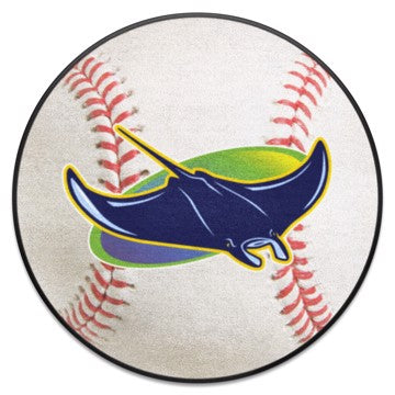 Wholesale-Tampa Bay Rays Baseball Mat MLB Accent Rug - Round - 27" diameter SKU: 28844