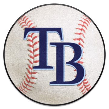 Wholesale-Tampa Bay Rays Baseball Mat MLB Accent Rug - Round - 27" diameter SKU: 6350