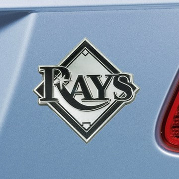 Wholesale-Tampa Bay Rays Emblem - Chrome MLB Exterior Auto Accessory - Chrome Emblem - 2" x 3.2" SKU: 26731