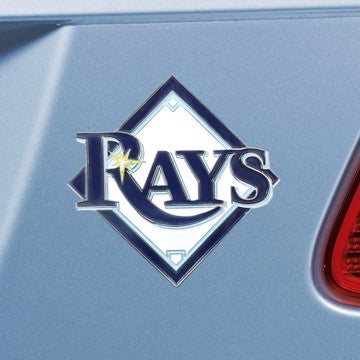 Wholesale-Tampa Bay Rays Emblem - Color MLB Exterior Auto Accessory - Color Emblem - 3.2" x 3" SKU: 26727