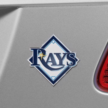Wholesale-Tampa Bay Rays Embossed Color Emblem MLB Exterior Auto Accessory - Aluminum Color SKU: 60420