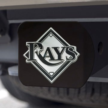 Wholesale-Tampa Bay Rays Hitch Cover MLB Chrome Emblem on Black Hitch - 3.4" x 4" SKU: 26726