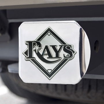 Wholesale-Tampa Bay Rays Hitch Cover MLB Chrome Emblem on Chrome Hitch - 3.4" x 4" SKU: 26728