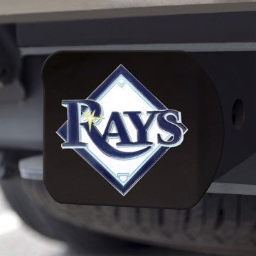 Wholesale-Tampa Bay Rays Hitch Cover MLB Color Emblem on Black Hitch - 3.4" x 4" SKU: 26729