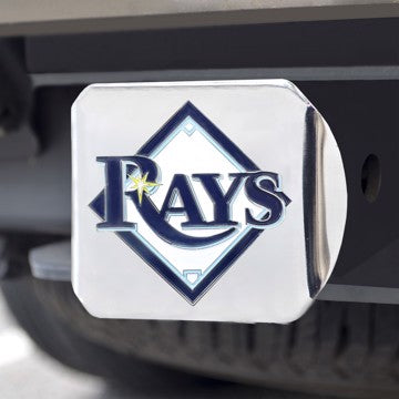 Wholesale-Tampa Bay Rays Hitch Cover MLB Color Emblem on Chrome Hitch - 3.4" x 4" SKU: 26732