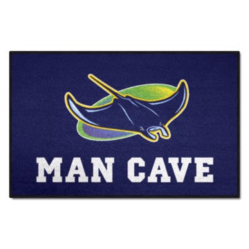Wholesale-Tampa Bay Rays Man Cave Starter MLB Accent Rug - 19" x 30" SKU: 28839
