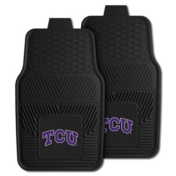 Wholesale-TCU Horned Frogs 2-pc Vinyl Car Mat Set 17in. x 27in. - 2 Pieces SKU: 13006