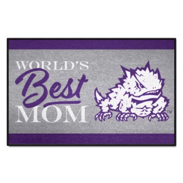 Wholesale-TCU Horned Frogs Starter Mat - World's Best Mom 19"x30" SKU: 34576