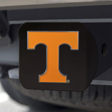 Wholesale-Tennessee Hitch Cover University of Tennessee Color Emblem on Black Hitch 3.4"x4" - "Power T" Logo SKU: 22824