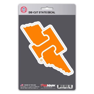 Wholesale-Tennessee State Shape Decal University of Tennessee State Shape Decal 5” x 6.25” - "Power T" Logo / Shape of Tennessee SKU: 61353