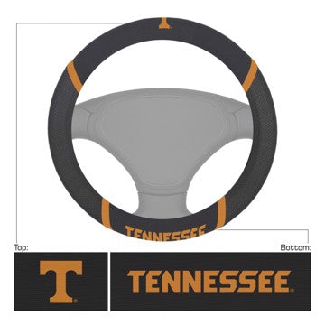 Wholesale-Tennessee Steering Wheel Cover University of Tennessee Steering Wheel Cover 15"x15" - "Power T" Logo & "Tennessee" Wordmark SKU: 14930