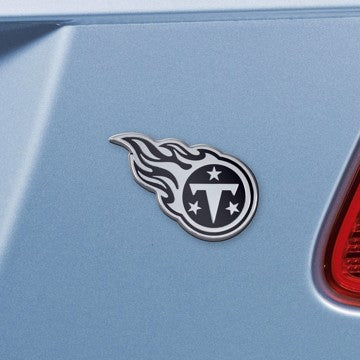 Wholesale-Tennessee Titans Emblem - Chrome NFL Exterior Auto Accessory - Chrome Emblem - 2" x 3.2" SKU: 21389