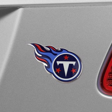Wholesale-Tennessee Titans Embossed Color Emblem NFL Exterior Auto Accessory - Aluminum Color SKU: 60474