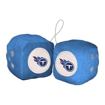 Wholesale-Tennessee Titans Fuzzy Dice NFL 3" Cubes SKU: 31998