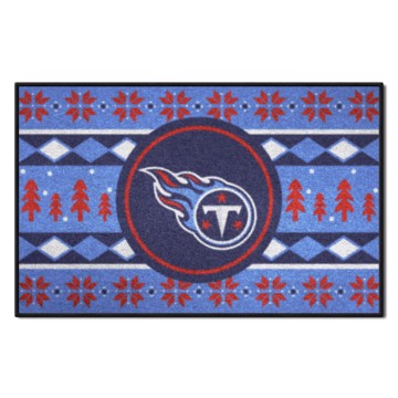 Wholesale-Tennessee Titans Holiday Sweater Starter Mat NFL Accent Rug - 19" x 30" SKU: 26220
