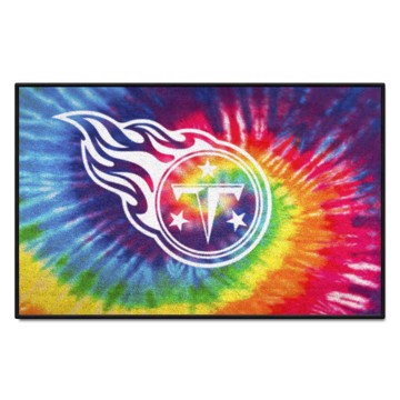 Wholesale-Tennessee Titans Starter Mat - Tie Dye NFL Accent Rug - 19" x 30" SKU: 34273