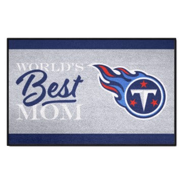 Wholesale-Tennessee Titans Starter Mat - World's Best Mom NFL Accent Rug - 19" x 30" SKU: 18046