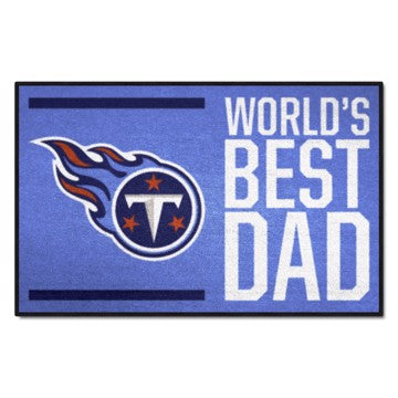 Wholesale-Tennessee Titans World's Best Dad Starter Mat NFL Accent Rug - 19" x 30" SKU: 18187