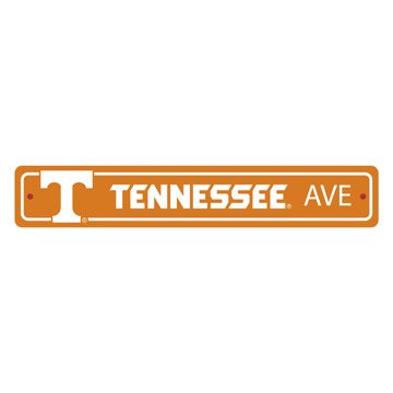 Wholesale-Tennessee Volunteers Team Color Street Sign Décor 4in. X 24in. Lightweight SKU: 32249