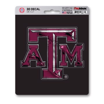 Wholesale-Texas A&M 3D Decal Texas A&M University 3D Decal 5” x 6.25” - "ATM" Logo SKU: 62837