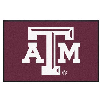 Wholesale-Texas A&M 4X6 High-Traffic Mat with Durable Rubber Backing 43"x67" - Landscape Orientation - Indoor SKU: 9603