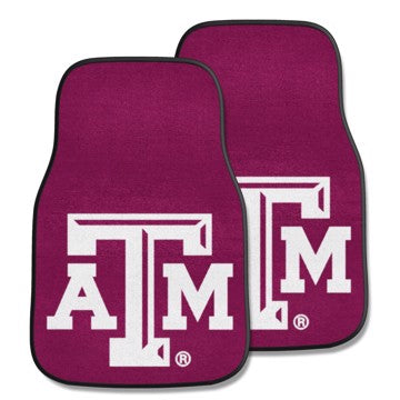 Wholesale-Texas A&M Aggies 2-pc Carpet Car Mat Set 17in. x 27in. - 2 Pieces SKU: 5327