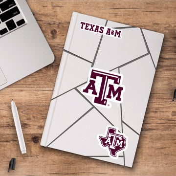 Wholesale-Texas A&M Decal 3-pk Texas A&M University Decal 3-pk 5” x 6.25” - 3 Various Logos / Wordmark SKU: 61059