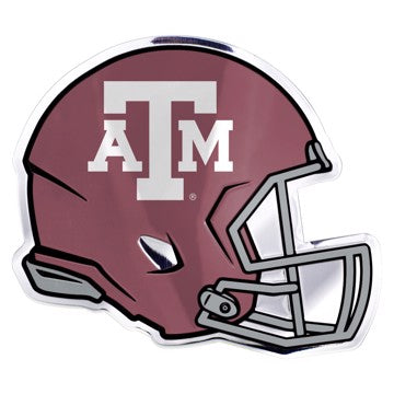 Wholesale-Texas A&M Embossed Helmet Emblem Texas A&M University Embossed Helmet Emblem 3.25” x 3.25 - "ATM" Logo SKU: 60785