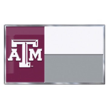 Wholesale-Texas A&M Embossed State Flag Emblem Texas A&M University Embossed State Flag Emblem 2" x 3.5" - Primary Team Logo on State Flag Design SKU: 60937
