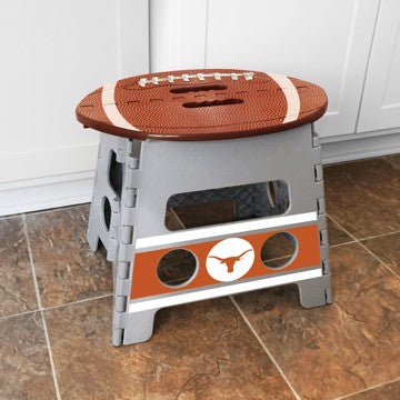 Wholesale-Texas Folding Step Stool University of Texas Folding Step Stool 14"x13" - "Longhorn" Logo SKU: 24581