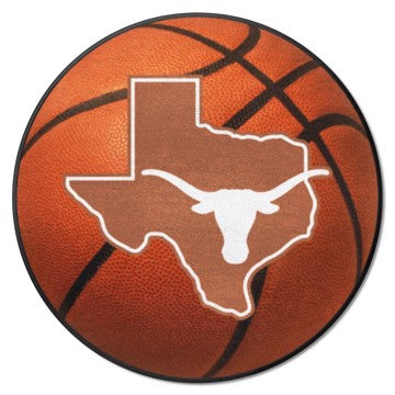 Wholesale-Texas Longhorns Basketball Mat NCAA Accent Rug - Round - 27" diameter SKU: 36578