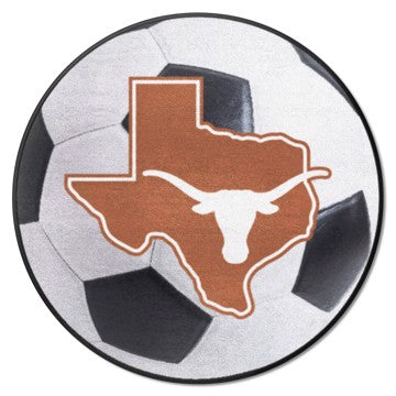 Wholesale-Texas Longhorns Soccer Ball Mat NCAA Accent Rug - Round - 27" diameter SKU: 36580