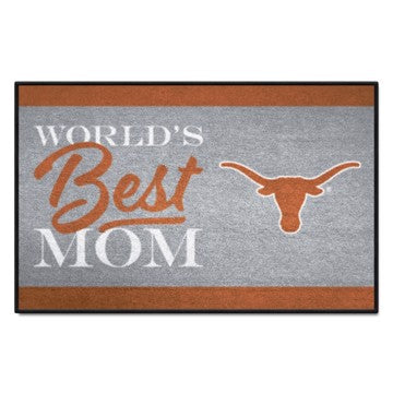 Wholesale-Texas Longhorns Starter Mat - World's Best Mom 19"x30" SKU: 34589