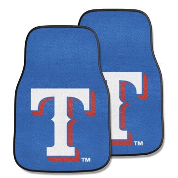 Wholesale-Texas Rangers 2-pc Carpet Car Mat Set MLB Auto Floor Mat - 2 piece Set - 17" x 27" SKU: 6422