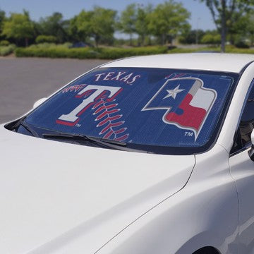 Wholesale-Texas Rangers Auto Shade MLB Windshield Sun Shade - 59" x 29.5" SKU: 60039