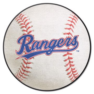 Wholesale-Texas Rangers Baseball Mat MLB Accent Rug - Round - 27" diameter SKU: 29250