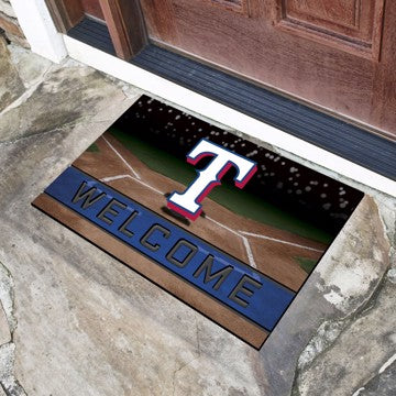 Wholesale-Texas Rangers Crumb Rubber Door Mat MLB Outdoor Door Mat - 18" x 30" SKU: 21936