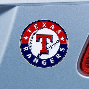 Wholesale-Texas Rangers Emblem - Color MLB Exterior Auto Accessory - Color Emblem - 3.2" x 3" SKU: 26734