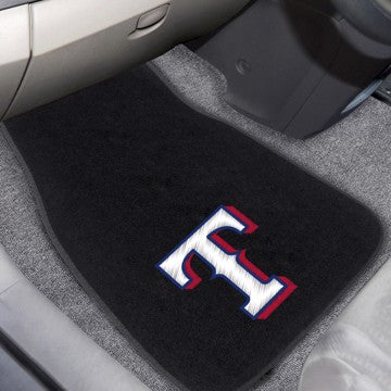 Wholesale-Texas Rangers Embroidered Car Mat Set MLB Auto Floor Mat - 2 piece Set - 17" x 25.5" SKU: 20577