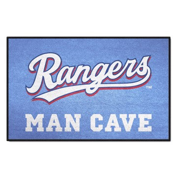 Wholesale-Texas Rangers Man Cave Starter MLB Accent Rug - 19" x 30" SKU: 29119