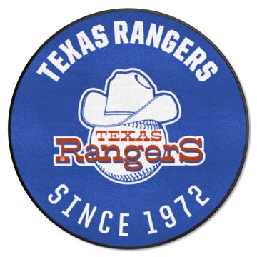 Wholesale-Texas Rangers Roundel Mat - Retro Collection MLB Accent Rug - Round - 27" diameter SKU: 2024