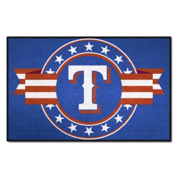 Wholesale-Texas Rangers Starter Mat - MLB Patriotic MLB Accent Rug - 19" x 30" SKU: 18555