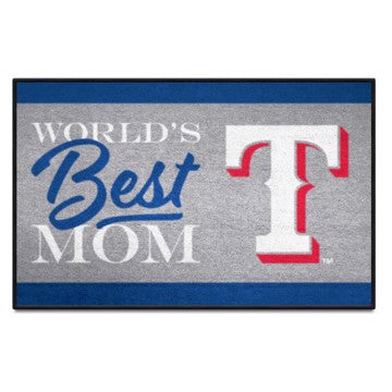 Wholesale-Texas Rangers Starter Mat - World's Best Mom MLB Accent Rug - 19" x 30" SKU: 34114
