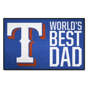 Wholesale-Texas Rangers World's Best Dad Starter Mat MLB Accent Rug - 19" x 30" SKU: 31141