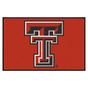 Wholesale-Texas Tech 4X6 High-Traffic Mat with Durable Rubber Backing 43"x67" - Landscape Orientation - Indoor SKU: 9731