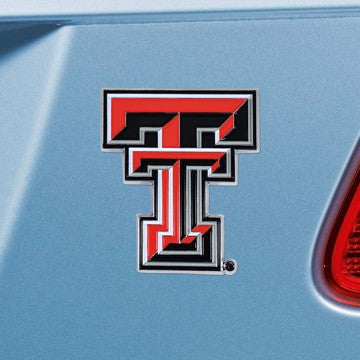 Wholesale-Texas Tech Emblem - Color Texas Tech University Color Emblem 2.7"x3.2" - "TT" Logo SKU: 22256