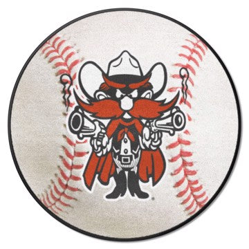 Wholesale-Texas Tech Red Raiders Baseball Mat NCAA Accent Rug - Round - 27" diameter SKU: 36595