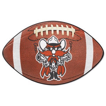 Wholesale-Texas Tech Red Raiders Football Mat NCAA Accent Rug - Shaped - 20.5" x 32.5" SKU: 36599