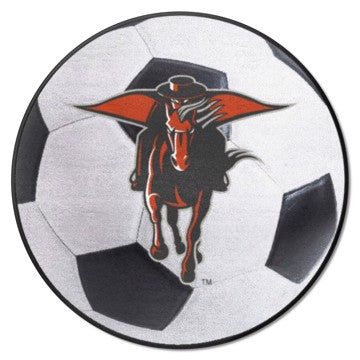 Wholesale-Texas Tech Red Raiders Soccer Ball Mat NCAA Accent Rug - Round - 27" diameter SKU: 36600