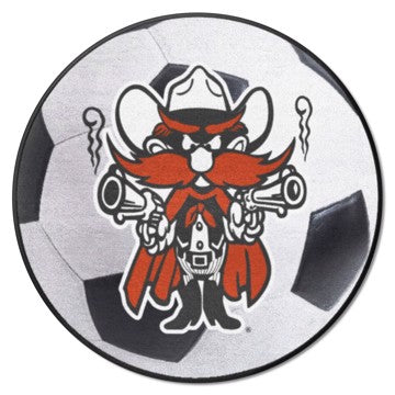 Wholesale-Texas Tech Red Raiders Soccer Ball Mat NCAA Accent Rug - Round - 27" diameter SKU: 36601